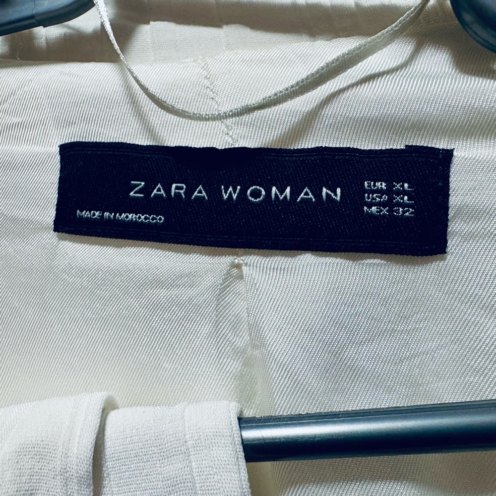 Zara Woman White Textured Jacket